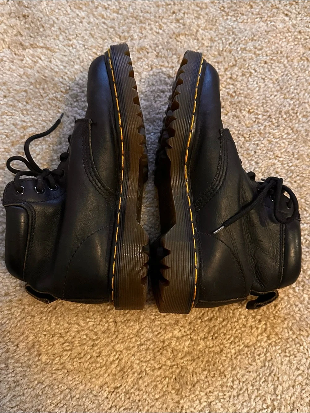 Rare Dr Martens Vintage 939 Ben Boot Black Greasy Leather England UK 6 US 7M 8W